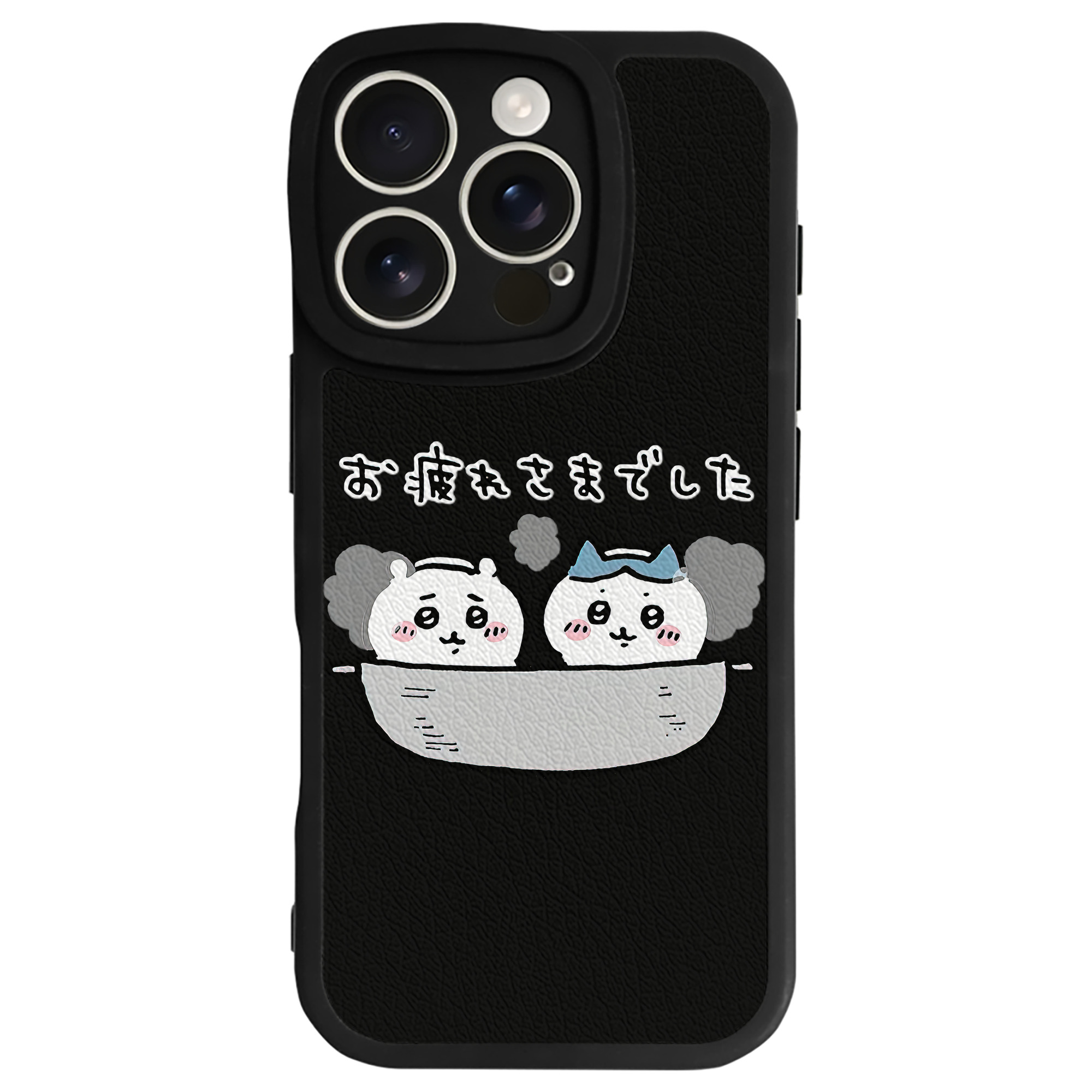 （画像用） ちいかわ ハチワレ Chii-kawa hachiware 【iPhone 16シリーズ対応】シリコンスマホケース（レザー調） 材質：シリコン